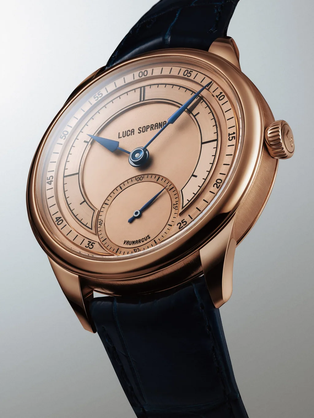 Soprana Time Only rose gold — three-quarter angle